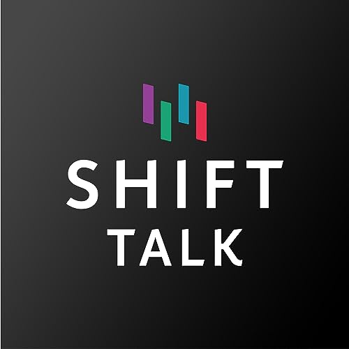 Logo of the SHIFT Talk podcast. The design features the podcast name, 'SHIFT Talk', written in bold white letters centered on a solid black background, visually conveying a theme of clarity and focus. This podcast is tailored for nurses, offering valuable insights, information, and discussions relevant to nursing professionals.